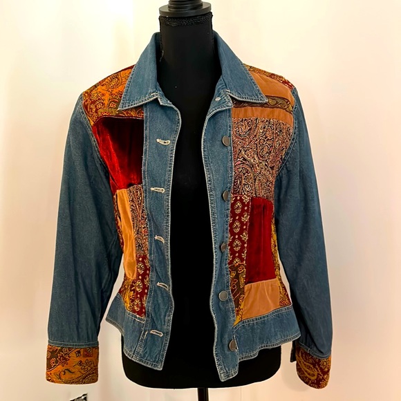 Boho Jean Jacket - Picture 1 of 6